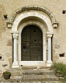 Portal der Kapelle Santa Maria del Vilar, 11. Jh., Villelongue-dels-Monts