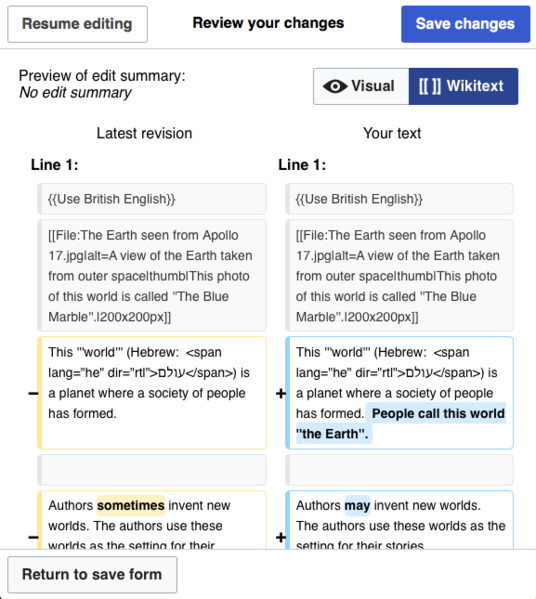 ފައިލު:VisualEditor visual diff tool - wikitext diff.png