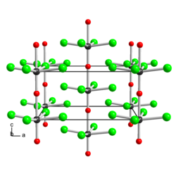 Kristallstruktur von Wolfram(VI)-oxidtetrachlorid