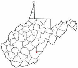 Location of Falling Spring, West Virginia