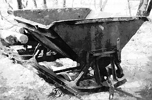 Wagon-trémie Decauville utilisé par l'ancien chemin de fer de la forêt de Soignes.