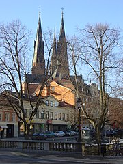 Uppsala cathedral in the background