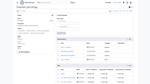 Proposal for a new Function page featuring a custom widget to display About and Function Definition information.