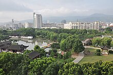 Yuhuan Park Panorama - Yuhuan Park, covering an area of 66,000 square meters, designed in the style of Suzhou gardens, reflecting a Ming Dynasty courtyard style.