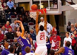 English: Evan Turner dunks