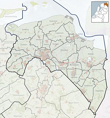 Location map Netherlands Groningen