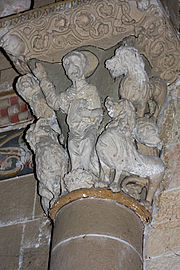 Le Prophète Daniel dans la fosse aux lions chapelle Notre-Dame, collatéral sud.