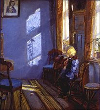 Արևի լույսը կապույտ սենյակում, 1891, Աննա Անկեր