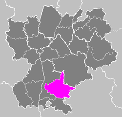 Location of Die in Rhône-Alpes