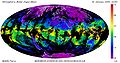 MODIS/Terra global mean atmospheric water vapor.