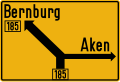 Bild 54 f Vorwegweiser vor Straßenkreuzungen und Abzweigungen