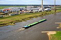 Schubschiff auf der Elbe bei Torgau