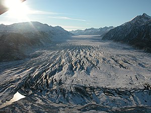 Blick von der Gletscherzunge talaufwärts