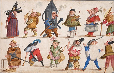 Costumi per personaggi grotteschi e della commedia dell'arte, 1680