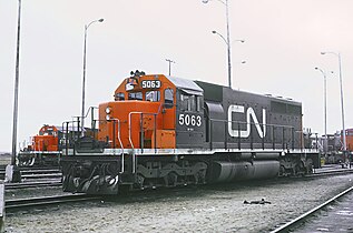 Canadian Nationalin EMD SD40 Winnipegissä vuonna 1971.