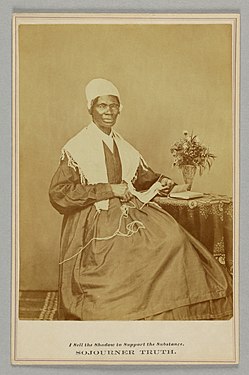 Cabinet card of Sojourner Truth, created by unknown photographer; restored and nominated by Adam Cuerden