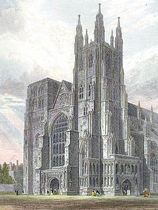 Cathédrale de Canterbury (1821).