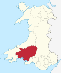 Carmarthenshire tī Ui-le̍k-sū ê ūi-tì ê uī-tì