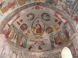 Frescos de l'Assumpció, a l'absis. Senta Anna, Casaus de Larbost (Alta Garona)