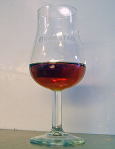 Cognac in a tulip glass