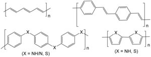 chemical structures of some conductive polymers