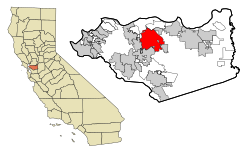 Location of Concord in California.