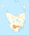 Дервент-Вэлли, LGA, Тасмания, локатор map.svg