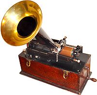 Edison cylinder phonograph ca. 1899. The Phonograph cylinder is a storage medium. The phonograph may or may not be considered a storage device.