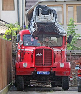 Ватрогасне лестве ФАП 13С Ватрогасно-спасилачке јединице МУП-а Србије у Шапцу.