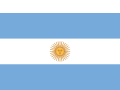 Bandera argentina de los exiliados Unitarios de Montevideo, usada como bandera de guerra en buques, hasta 1852