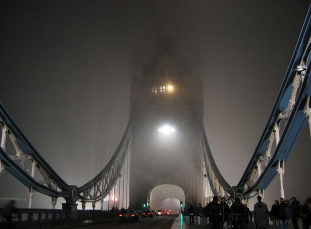 Tower Bridge in the fog