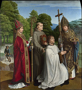 Canon Bernardijn Salviati e três santos (National Gallery, Londres)