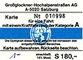 Maut-Ticket (zwischen 1973 und 1976)