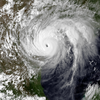 Satellite image of Hurricane Harvey on August 25