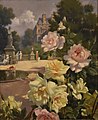Fleurs et paysage par Henri Pringuet (1870-1946).