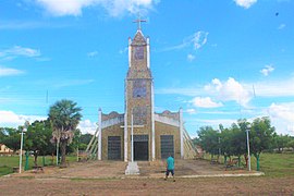 Arquitetura da frente da Igreja matriz (Fotoː Moacir Ximenes).