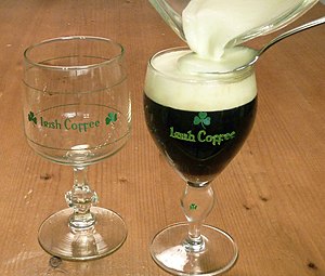 English: Irish Coffee glass