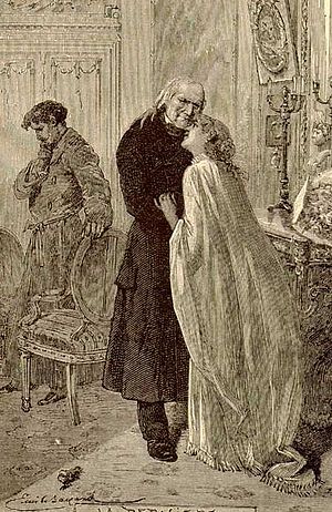 Português: Jean Valjean e Cosette perto do cas...