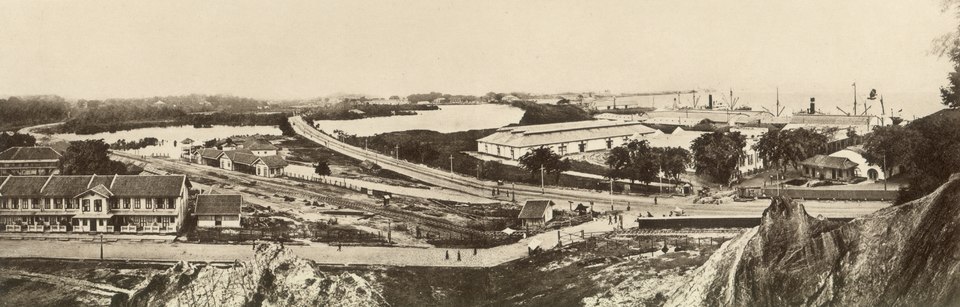 Tanjong Pagar; přístav v Singapuru (cca 1910)