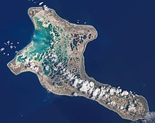 国際宇宙ステーションから撮影したキリスィマスィ島