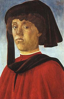 Предполагаемый портрет[1] кисти Боттичелли (ок. 1479). Палаццо Питти