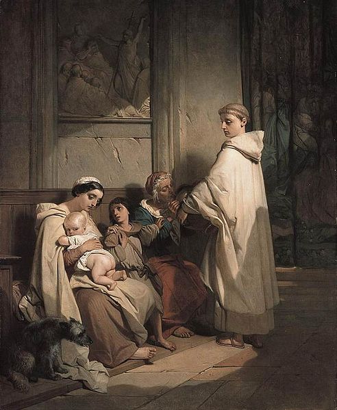 File:Louis Gallait - Monk Feeding the Poor - WGA8437.jpg