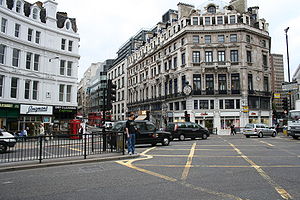 A view of Ludgate Circus, London