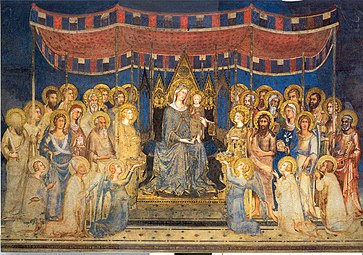 Maestà (Madonna pośród aniołów i świętych), 1315, Palazzo Pubblico w Sienie