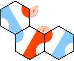 With two of the same color corners specified in the empty space bordered by three adjacent tiles, this known point can only have one red-dominant tile/orientation as a legal play. However, since there is no requirement to play into this space, it is not an auto-move.