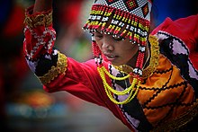 A Manobo girl performing a dance during the Kahimunan Festival in Butuan in 2019. Manobo Girl.jpg