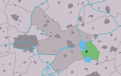 Location of the village in Tytsjerksteradiel