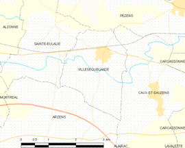 Mapa obce Villesèquelande