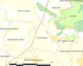 Mapa obce Thuit-Hébert