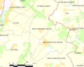 Mapa obce Saint-Ouen-Marchefroy